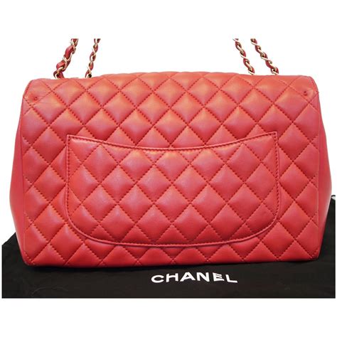 chanel red lambskin|chanel lambskin jumbo.